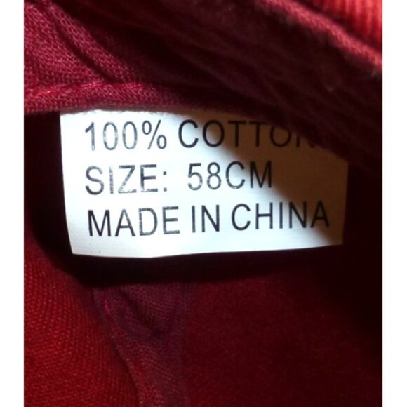 Distressed Red Ireland Baseball Cap With Embroidered Shamrock & Adjustable Strap - Picture 7 of 7